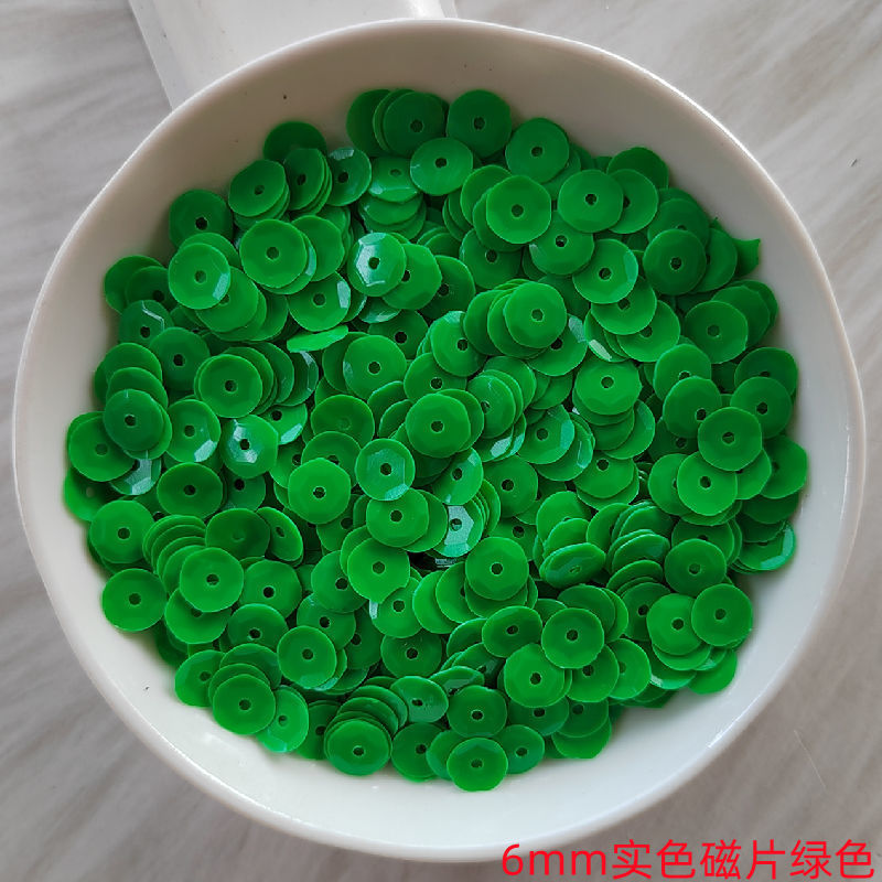 SKU-21-6mm solid color magnetic sheet dark green-50g (about 3300 pieces)