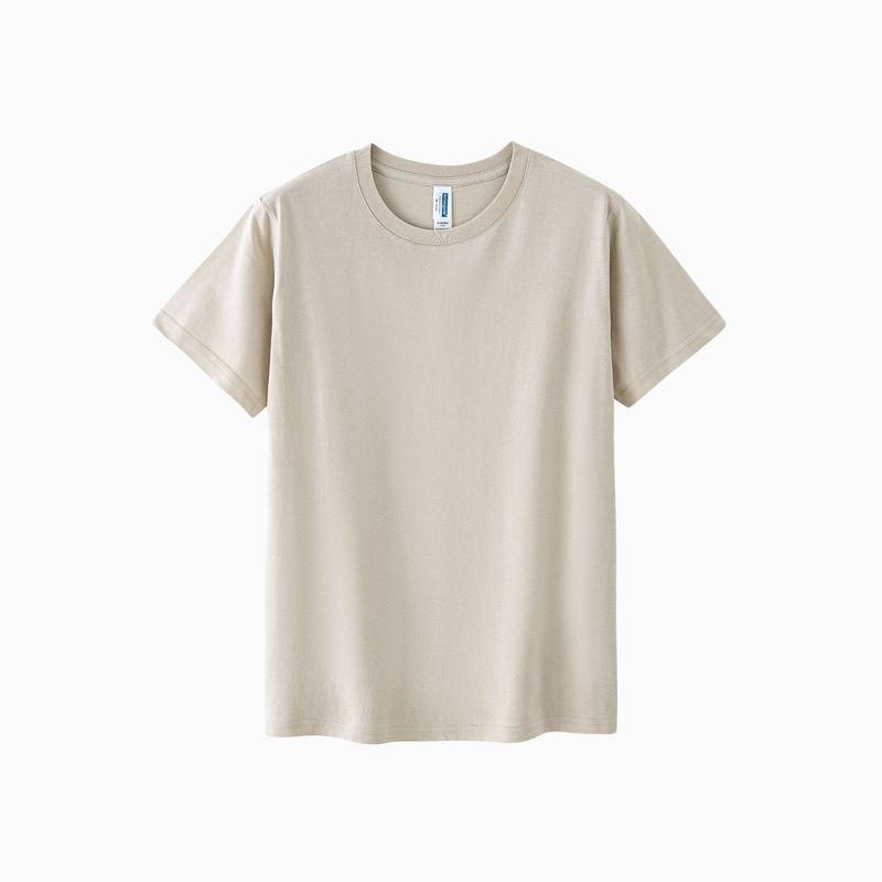 150g コーマ綿 純綿 丸首 半袖Tシャツ メンズ 無地 ゆったり トレンドブランド プリント 作業服|undefined