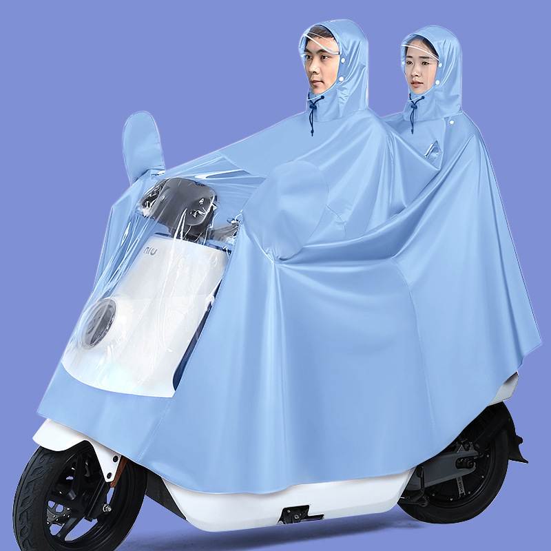 Raincoat motor eléctrico mayorista engrosado alargado raincoat bicicletas batería de adultos raincoat motocicleta doble raincoat