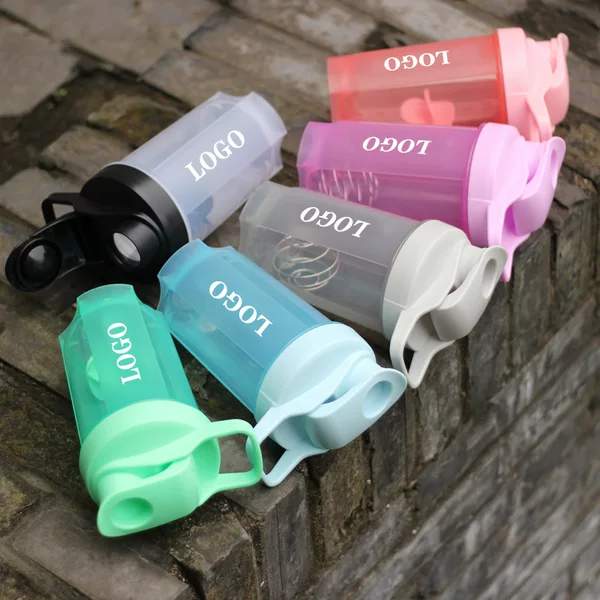 Manufacturer Wholesale 500ml Plastic Shaker Cup Protein Powder Shaker Mixing Cup Fitness Portable Milkshake Cup