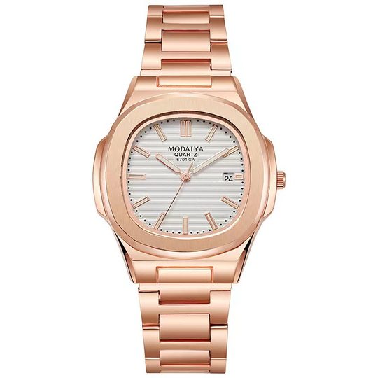 Classic Men's Men's Business and Foreign Trade Quartz Watch Steel Strap Luminous Not Waterproof Watch Simple Diamond Small Dial