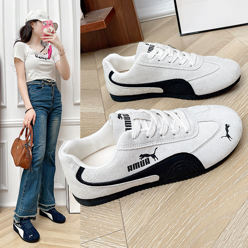 Estación europea de zapatos de entrenamiento de otoño nuevo retro versátil deportivo desgaste suave antideslizante estudiantes zapatos casuales Gump para mujeres