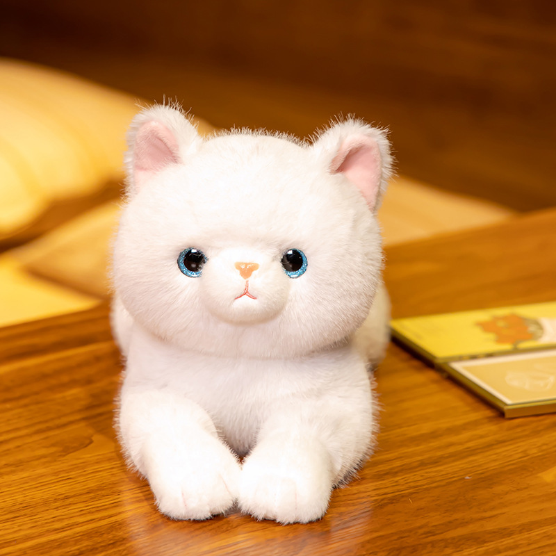 赛特嘟嘟条纹仿真趴款呆呆猫抱枕小猫咪公仔睡觉抱玩偶女生生日礼|undefined