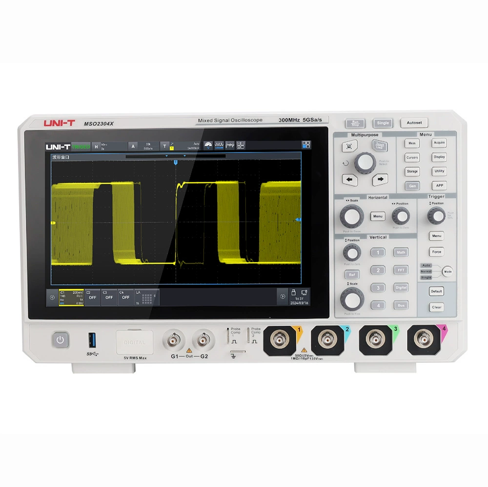 Uliide MSO2104X/MSO2204X/MSO2304X четырехканальный интегрированный цифровой микросигнальный осциллограф