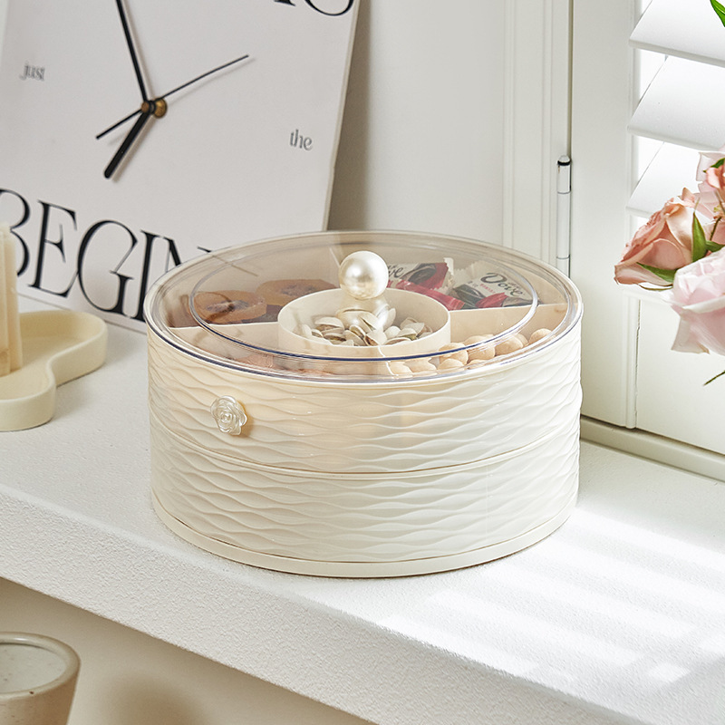 Light Luxury Style Advanced Dried Fruit Box Living Room Dried Fruit Plate Nut Snack Candy Storage Box High Color Value Fruit Plate with Lid Light Luxury Style Advanced Dried Fruit Box Living Room Dried Fruit Plate Nut Snack Candy Storage Box High Color Value Fruit Plate with Lid