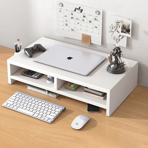 Notebook Computer Heightening Stand Office Desk Organizer Shelf Storage Workstation Mount Display Screen Support Base