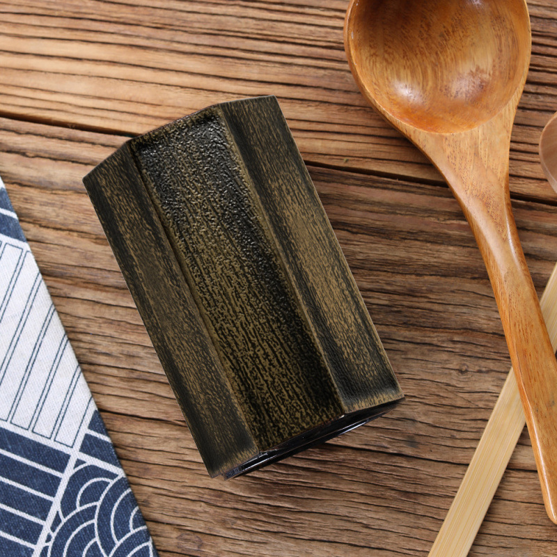Plastic Imitation Wood Grain Antique-Style Chopstick Boxes, Knife and Fork Boxes, Straw Boxes, and Storage Boxes for Hotels and Restaurants