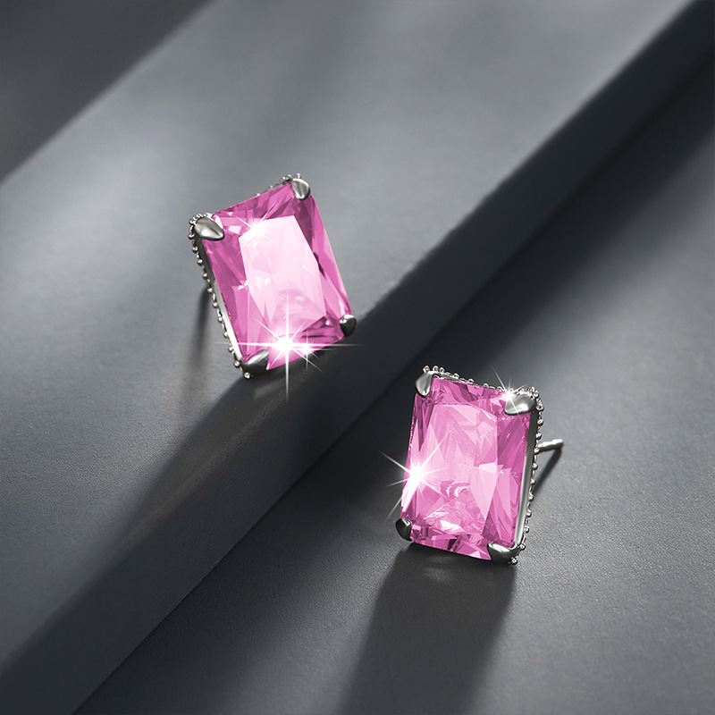 Xuking joyería imitación color tesoro serie nicho luz pendientes de lujo simple cuadrado retro de alto grado pendientes de temperamento al por mayor