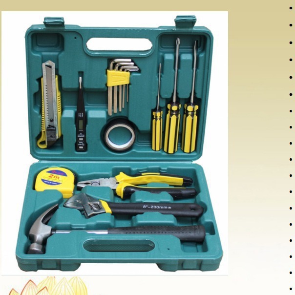 8 piezas, 9 piezas, 12 piezas, 13 piezas, caja de herramientas de 16 piezas, juego de combinación para el hogar, seguro, kit de reparación de automóviles