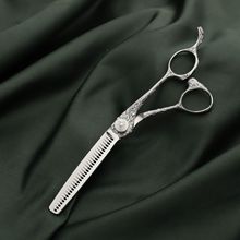 日本正品大武士唐草专业理发美发剪刀发型师专用碎发牙剪无痕剪刀
