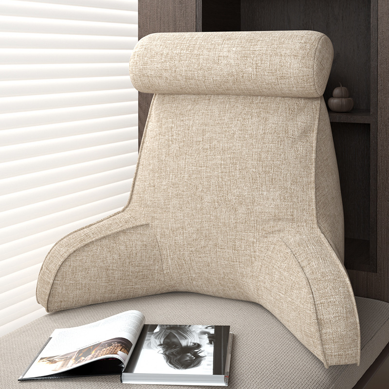 면과 린넨-허리베개-라이트브라운