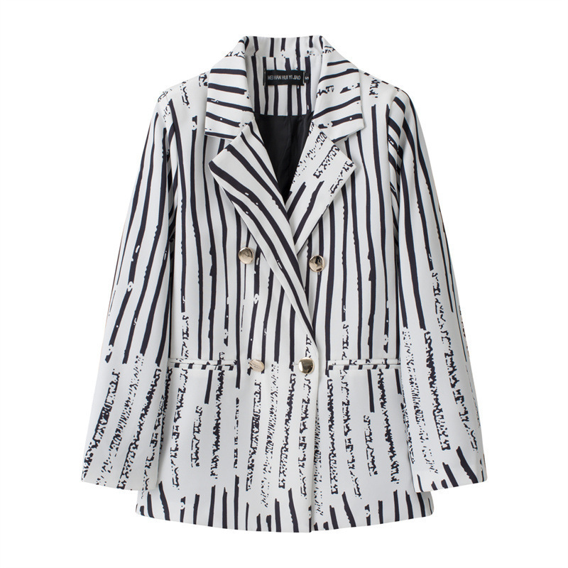 Women's Blazer 2026 Spring and Autumn New Style Casual Elegant High-End Plaid Suit Jacket for Women, Stylish for Work