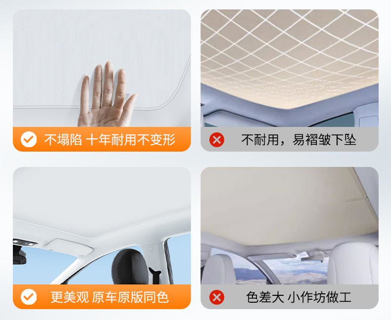 Xiaopeng P7/P7I/G6 Suede Electrostatic Adsorption Sunroof Sunshade P5/G3/G9 Canopy Sun Protection Sunshade