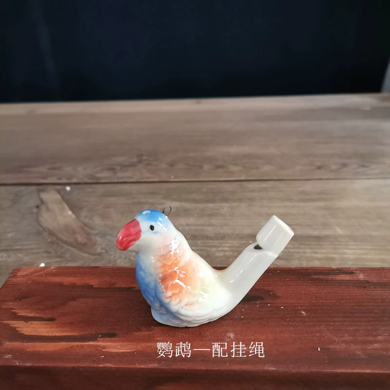Ceramic Whistle Bird with Lanyard Music Whistle Ceramic Water Bird Scenic Stand Hot Selling Kindergarten Gifts