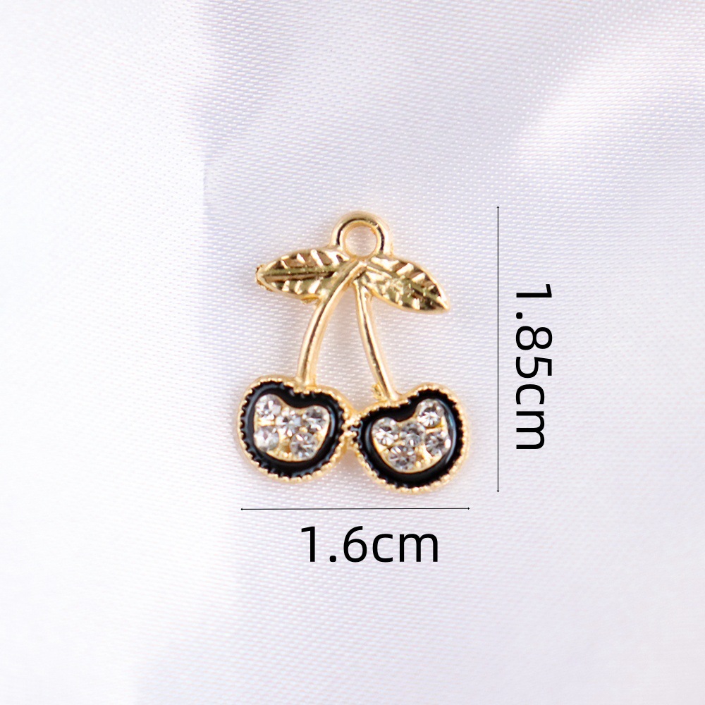 Colgante de frutas de aleación con gota de aceite, DIY pulseras y pendientes