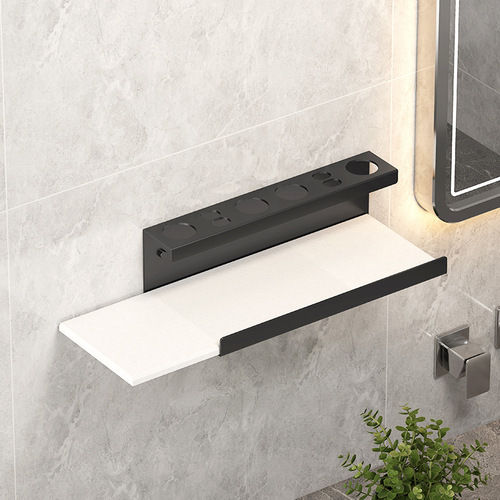 No-punch toothbrush rack tooth cup rack wall-mounted household toothbrush brushing mouthwash cup electric tooth cylinder toothpaste