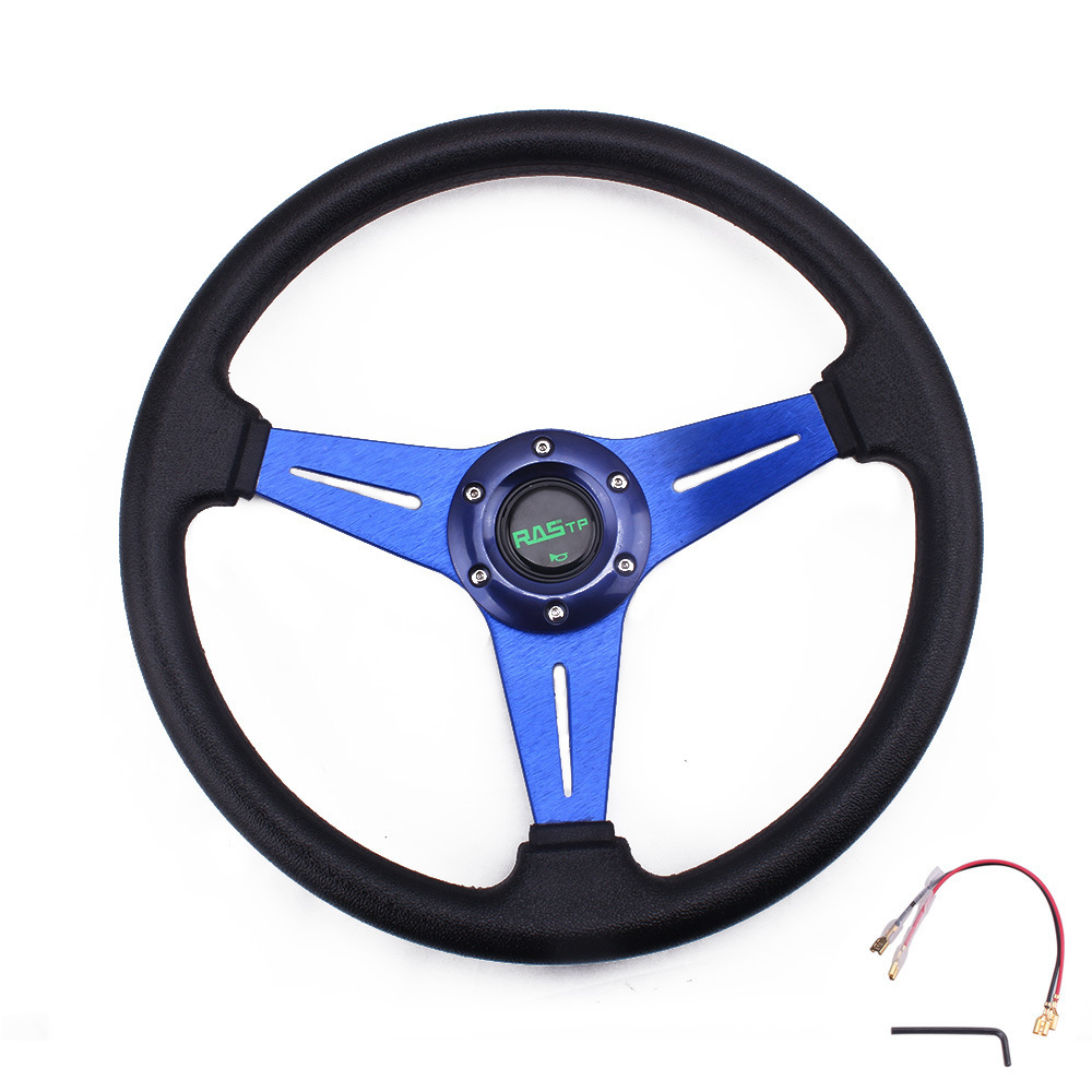inch 350mm, Qìchē Steering wheel - blue-pu
