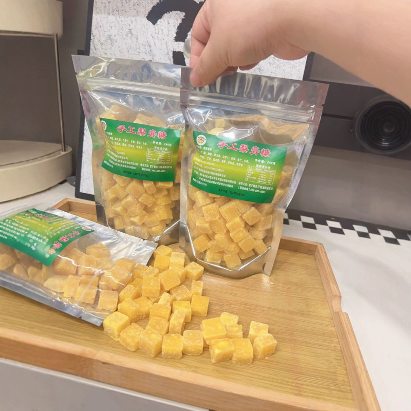 本物の梨ペーストキャンディー、ハードキャンディー、のど飴、喉の不快感、かゆみ止め、口腔臭除去、冷却キャンディー、スナック卸売|undefined