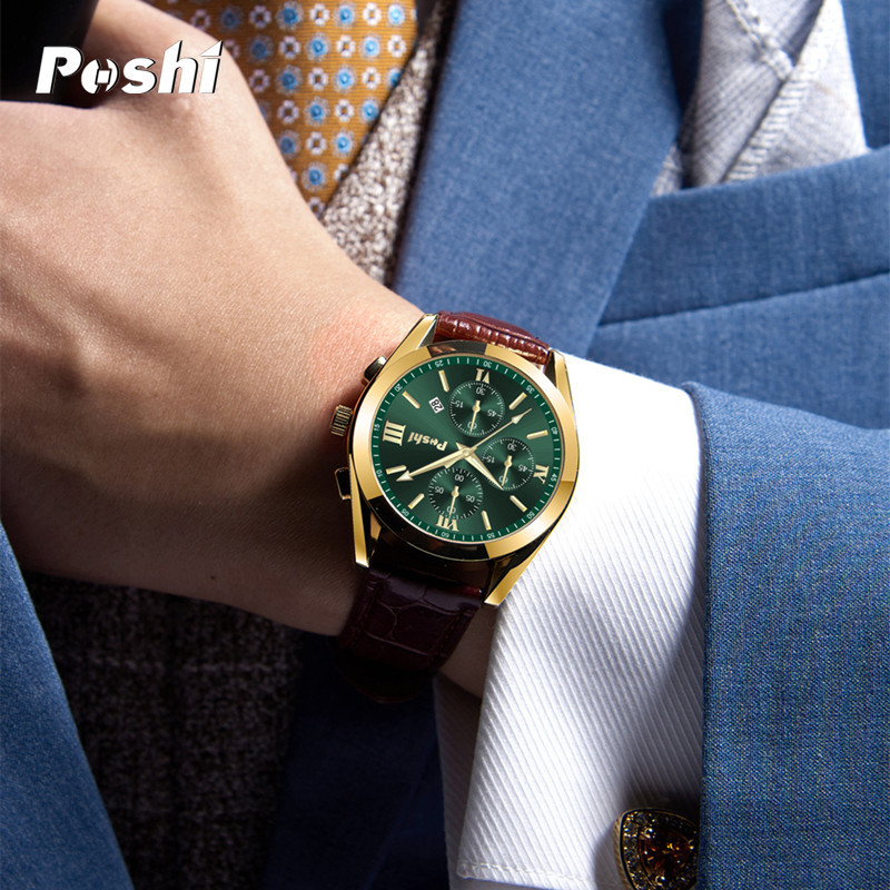 POSHI nuevo reloj luminoso impermeable para hombres Calendario de moda de Corea del estudiante en línea popular transfronteriza