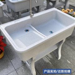 石英石洗濯槽、洗濯板付き、バルコニー、家庭用中庭、屋内洗濯槽、一体型洗面器、その他単槽、単穴