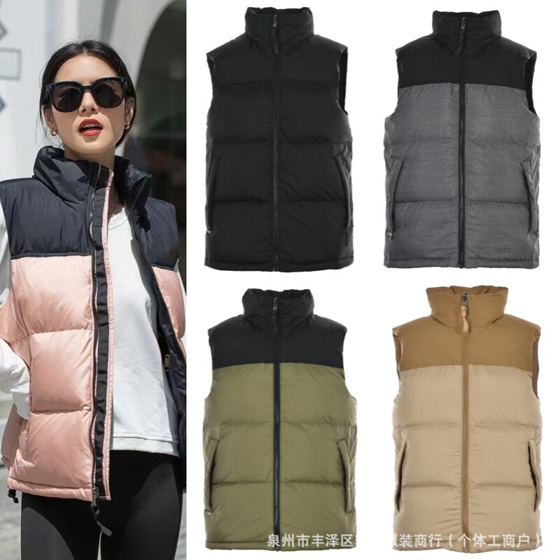 North Face down Vest 1996 Stand Collar down Jacket Vest Hooded Coat Casual Versatile Autumn Winter Short Sleeveless