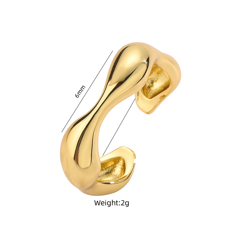 4g Weight Open Rings Classification Adjustable Ring Size 1 Piece Quantity Daily Occasion Copper Material Geometric, Solid Color, Knot Pattern Women's Gender Retro Style Copper Geometric Solid Color Knot Open Rings 无