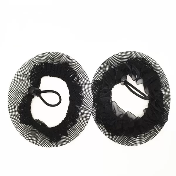 Children's Hair Net Women's Ballet Dance Test Grade Disc Hair Net Pocket with Drawstring Ball Head Elastic Hair Ring Flower Bub Hair Accessories