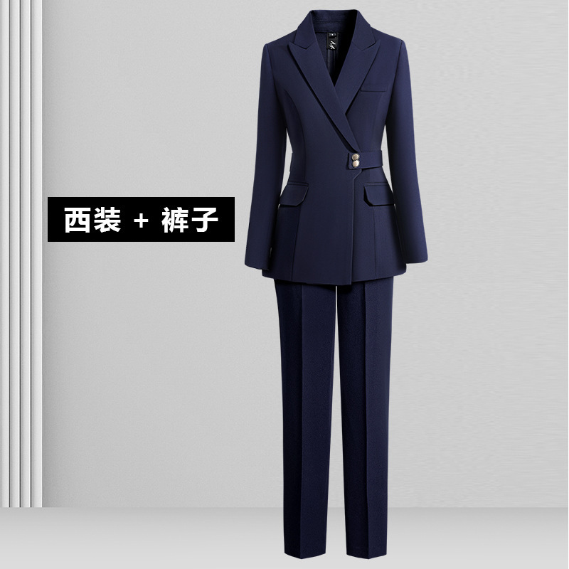 新型職業スーツセット女性春秋気質職場正装ホテルマネージャー宝石店作業服工装女性|undefined
