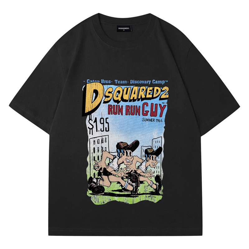 クロスボーダーDSQUARED224SS半袖男性tシャツアメリカ式高街夏服ブランドがゆったりしています。|undefined