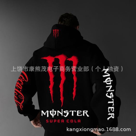 2025秋季新款魔爪男士连帽卫衣时尚休闲3D数码印花欧美外贸跨|undefined