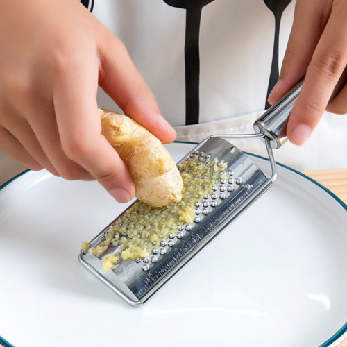 Stainless steel garlic grinder, household garlic mincer, potato masher, ginger grater, minced garlic tool, kitchen utensil