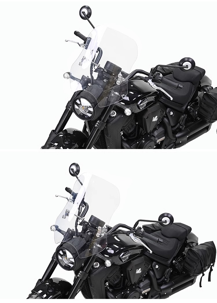 Muscle car Wolf suitable for Benda black flag 500 windshield windshield front wind baffle pedal modification adjustable Special