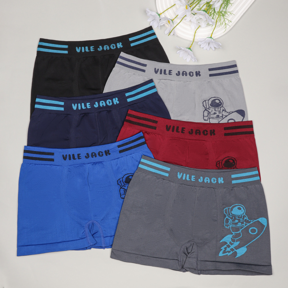 Calzoncillos para niños Calzoncillos tipo bóxer para niños con estampado astronauta deportivo calzoncillos para hombres transpirables calzoncillos