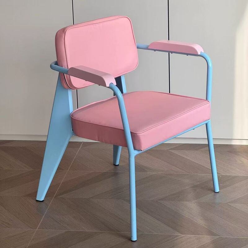 Memphis Color Dining Chair Stool Italian Style Home Backrest Chair Retro Internet Celebrity High-End Designer Chair