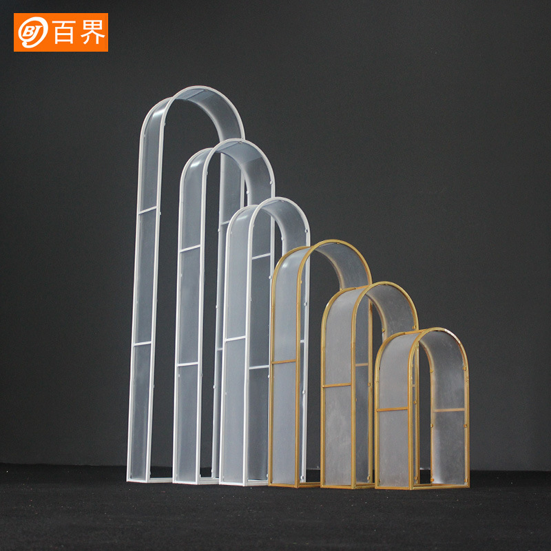 Baijie boda apoyos hierro arco carretera plomo tema boda pista decoración etapa de bienvenida en el lugar adornos de decoración