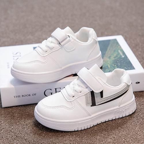2024 Spring and Autumn New Children's White Shoes Boys' Shoes White Sports Shoes Women's Casual Shoes Girls Autumn
