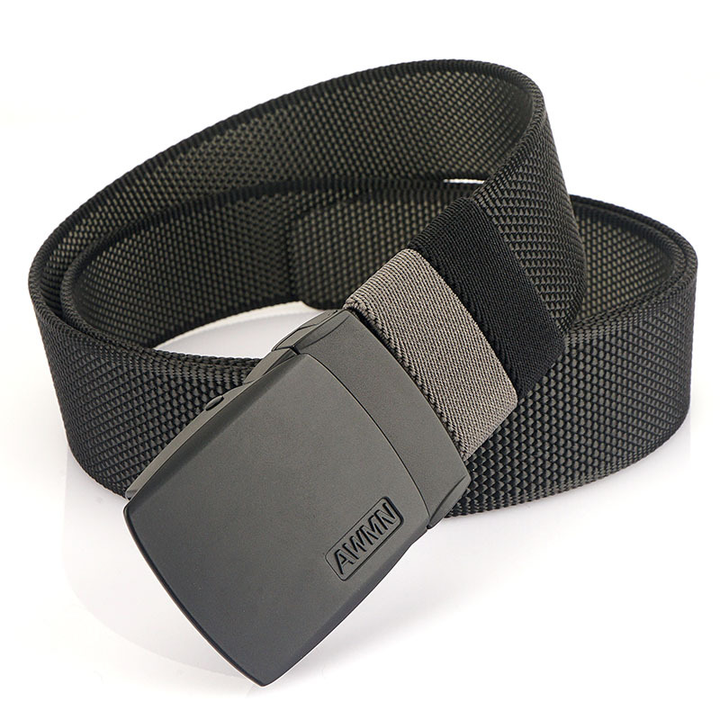 Nueva hebilla giratoria de dos colores de doble uso cinturón de nylon de lona para hombres y mujeres casual todo partido conveniente cambio pantalones cinturón