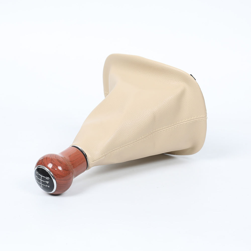 Adecuado para Volkswagen Passat B5 coche beige cubierta de polvo grano de madera Cambio de engranaje traje de balonmano palanca de engranaje cabeza image 3