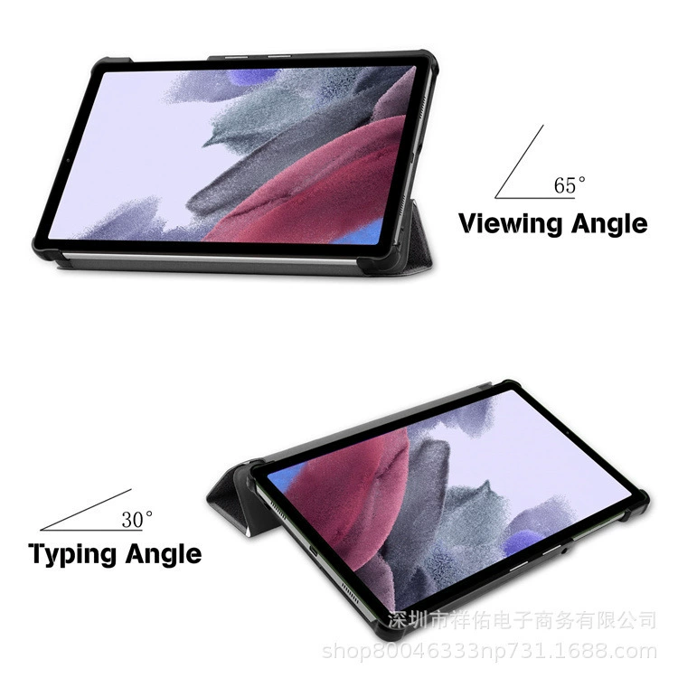 Подходит для защитного чехла планшета Samsung Tab A7 Lite 8.7-дюймовый 2021 T220/T225 тройной складной кожаный чехол