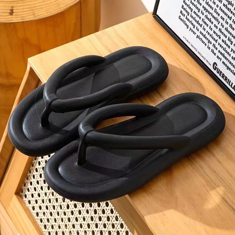 Women's Summer Flip-Flops, High-Looking Fashionable Outer Wear Beach Slippers, Casual Lightweight Soft-Soled Eva Sandals for Men