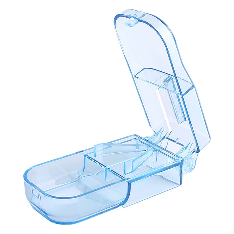 Weijian mini cortador de medicina transparente cortador de Medicina de plástico de calidad alimentaria caja de medicina tableta separador píldora divisor