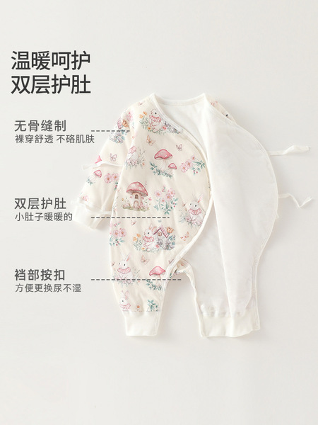 Children's cotton winter quilted antibacterial overall for new born…