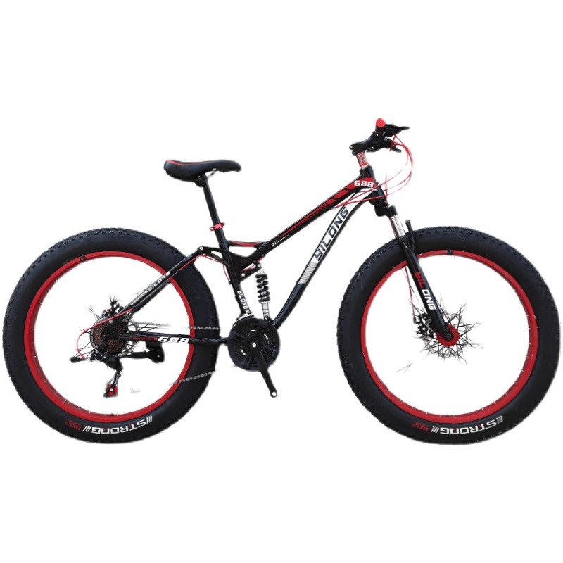 Bicicleta de montaña de doble absorción de impactos, moto de nieve de velocidad variable todoterreno, neumático grande 4.0, bicicleta, hombres y mujeres, playa, estudiantes ligeros