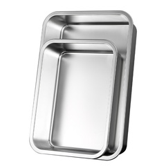 批發食品級不鏽鋼方盆控油盤長方形托盤濾水菜盆菜盆油炸盆隔水盆