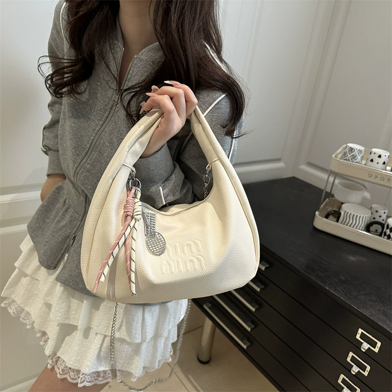 Оригинальная сумка PU сплошной цвет европейская и американская ретро текстура сумка на плечо нишевая минималистичный дизайн универсальная сумка