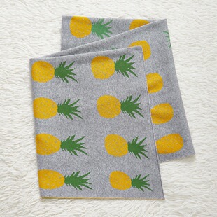 Newborn baby fruit INS style cotton thread knitted blanket baby blanket push car blanket baby blanket thread blanket