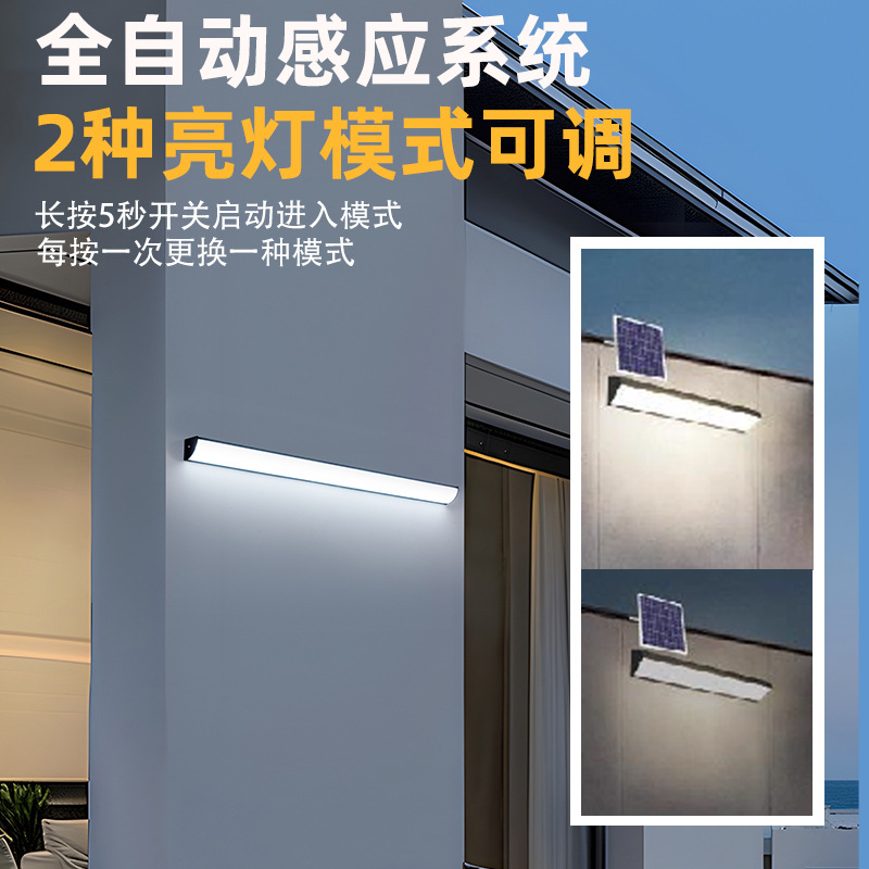 lámpara de pared solar larga lámpara de balcón creativa lámpara de esquina lámpara de pared delantera lámpara de sala de estar lámpara de entrada de puerta colgante lámpara de pared exterior