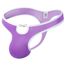 8色LOVE 跨境外贸新款个性丝滑冰丝男士性感丁字裤男式情趣 B608