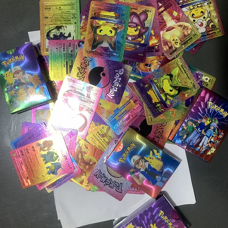 Трансграничный покемон Покемон Карты Новая радужная карта Покемон Английский мультфильм эльф