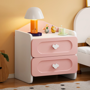 Bedroom Storage Cabinet Light Luxury Home Simple Modern Cute New Small Children's Bedside Storage Rack Bedside Table